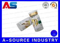 Etykiety farmaceutyczne 10 ml błyszczącej złotej folii Tłoczenie druku sterylnych szklanych fiolek