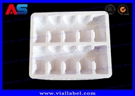 2 ml 10 fiolek Plastikowa taca na blistry, plastikowe fiolki na leki białe