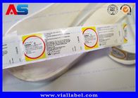 Ampułki apteczne Fiolka Plastikowe etykiety na butelki z lekami, etykiety do wstrzykiwania sterydów