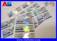 Dostosowane anaboliczne etykiety na butelki sterydowe, szklane fiolki 3D Hologram Naklejki 10 ml