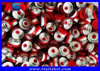 Plastikowe aluminiowe zdejmowane wieczko 20 mm Kolor czerwony Do fiolek 10 ml do wstrzykiwań Szerokość 22 mm Wysokość 50 mm