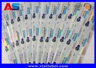 Farmaceutyk Flaska leków 10 ml Etykiety fiolki Laser Hologram + CMYK Etykiety drukowane do fiol szklanych