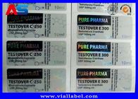 Farmaceutyk Flaska leków 10 ml Etykiety fiolki Laser Hologram + CMYK Etykiety drukowane do fiol szklanych