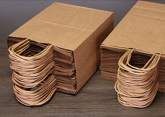 Logo Niestandardowa torba papierowa Kraft 80g 100g 130g 170g Torba na jedzenie na wynos Degradowalna