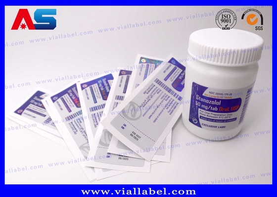PP PET Plastic Adhesive Pill Bottle Sticker Custom Drukowanie etykiet na butelki