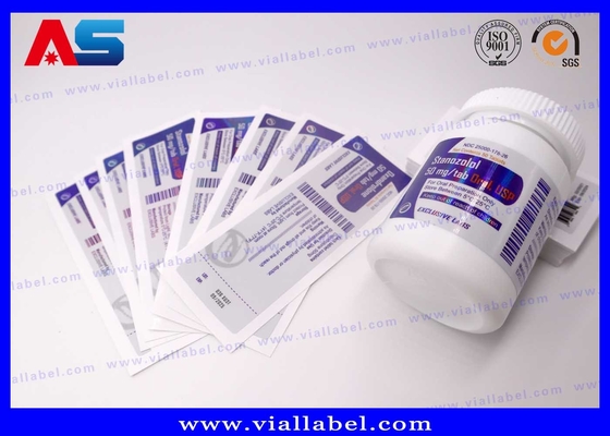 PP PET Plastic Adhesive Pill Bottle Sticker Custom Drukowanie etykiet na butelki