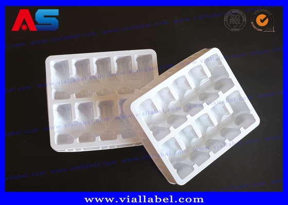 2 ml 10 fiolek Plastikowa taca na blistry, plastikowe fiolki na leki białe
