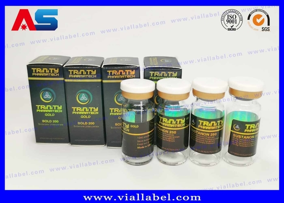 Farmaceutyczny peptyd Sarms Fiolka papierowa Pudełko opakowania Hologram Logo powłoka UV Etykiety na butelkach 10 ml
