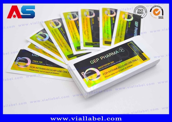 Etykiety na fiolkach 10 ml Holograficzne Peptydy Silne Adhezyjne Etykiety na fiolkach farmaceutycznych 25x60 mm