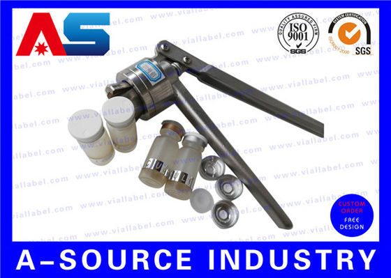 Srebro Aluminiowe ręczne fiolki Clip Crimper Crimping narzędzie dla 13mm / 20mm Flip Off plastikowej czapki