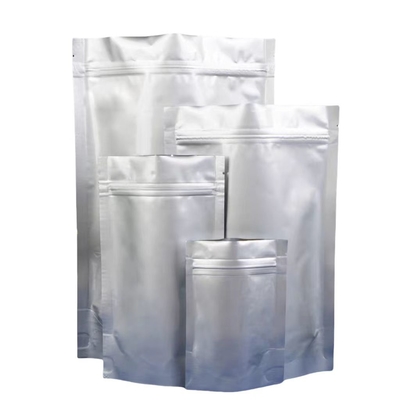 Aluminium folia worek MOQ 100 sztuk Aluminium srebrny Zip Zamknięcie torebki dla 50 tabletek