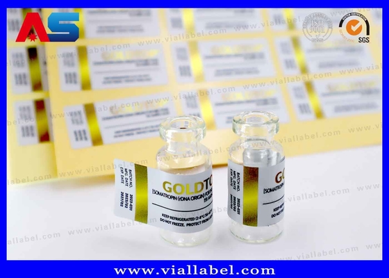 Złota folia 10 ml Etykiety fiolki Drukowane butelki Opakowanie wodoodporne Silne klej 10 ml Etykieta