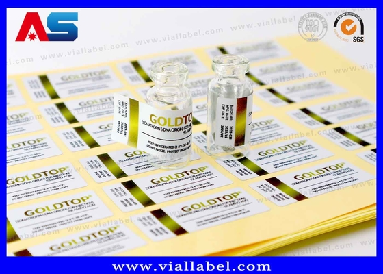 Złota folia 10 ml Etykiety fiolki Drukowane butelki Opakowanie wodoodporne Silne klej 10 ml Etykieta