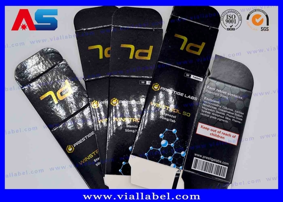 Glossy Gold Foil Tablet Paper Box Black Customized Printed Injection Oils 10 ml Pudełka fiolki