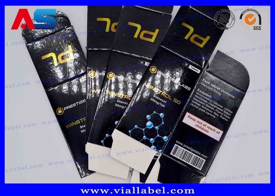 Glossy Gold Foil Tablet Paper Box Black Customized Printed Injection Oils 10 ml Pudełka fiolki