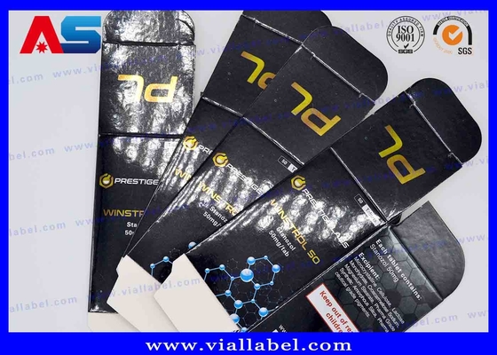 Glossy Gold Foil Tablet Paper Box Black Customized Printed Injection Oils 10 ml Pudełka fiolki