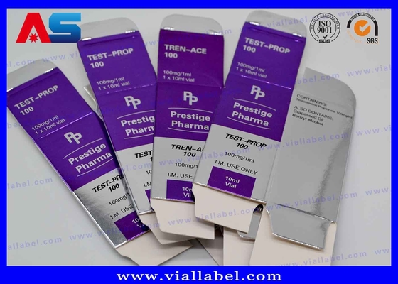Olejki do wstrzykiwań Pudełka do fiolki Produkt farmaceutyczny Pakiet Hcg Peptid Małe pudełka do butelek Fabryka Sprzedaż bezpośrednia