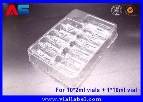 Przejrzyste plastikowe pęcherzyki do 10 x 2 ml fiolki + 1 x 10 ml fiolki
