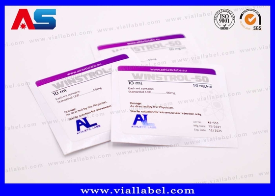 Niestandardowe etykiety suplementów fitness na fiolki ze szkła 2ml/8ml/10ml.