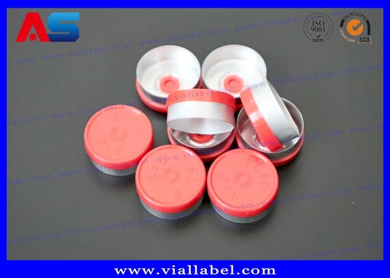Wykonane na zamówienie aluminiowo-plastikowe czapki (13mm/20mm) z wygrawerowanym logo i słowami farmaceutycznymi