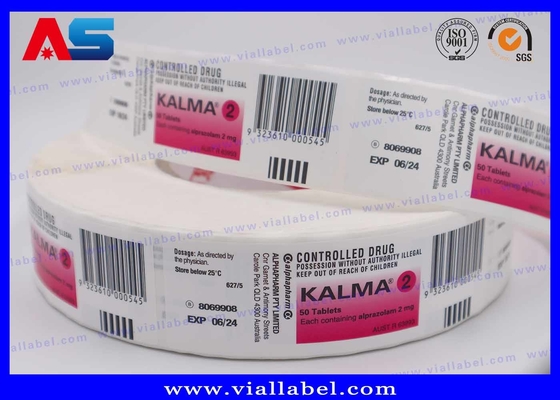 Drukowanie etykiet na butelkach kapsułek farmaceutycznych, etykietowanie butelki z bezpłatną usługą projektowania