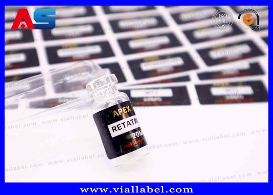 Biały film perłowy Etykieta na butelkę dla olejów do wstrzykiwań naklejki, naklejki na fiolki Hcg Drukowanie logo na zamówienie