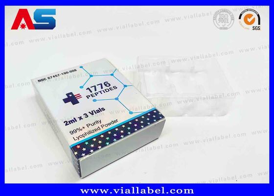 BPC Holograficzne Laserowe Małe Pudełko, Pudełko Farmaceutyczne Na 2 Butelki Drukowanie 3ml