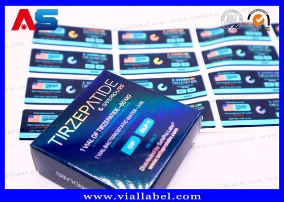 Wysyłka ekspresową/powietrzną/morską/ciężarówką/pociągiem 3 ml pudełko z hologramem, 2 ml pudełko papierowe na peptydy Bezpłatna usługa projektowania