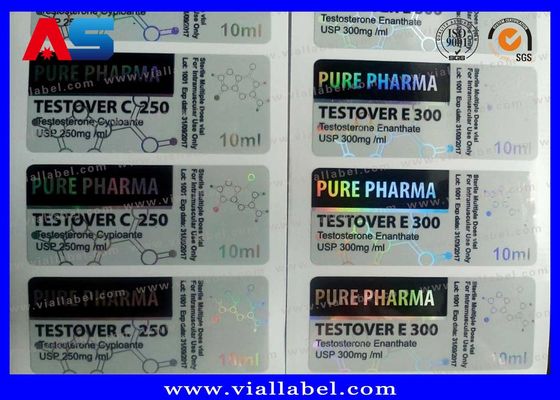 Lekarstwo Farmaceutyczne Nalepki na fiolki PET / PVC Etykiety na butelki szklane CMYK