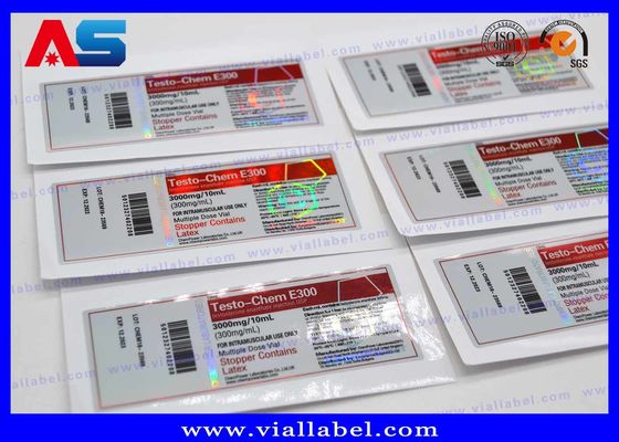 Etykieta holograficzna tabletki do medycyny srebrny zamek z cycuszką aluminiowa folia torba drukowanie szklane etykiety fiolki