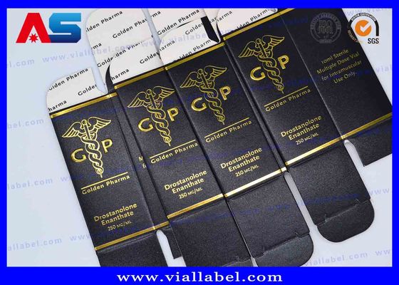 MK Pharmaceutical Pudełka z butelką 10 ml z złotą folią z embossed logo Pudełka do małych fiol