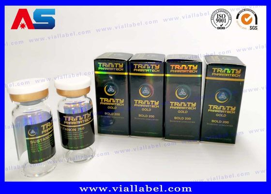 Laserowy hologram, kolor Panton, laboratorium, małe butelki, pudełka i etykiety, pudełka do pakowania dla kulturystyki