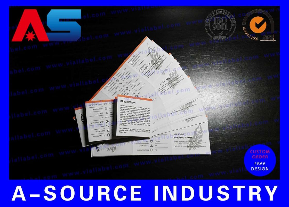 Druk ulotek farmaceutycznych dla peptydów, kulturystyki, oleju, instrukcji