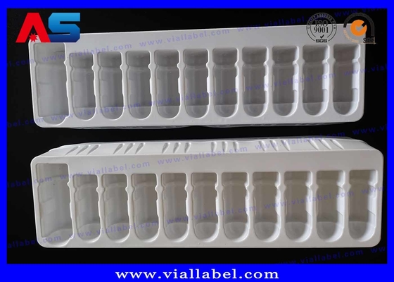 Cheap White PET Plastic Tray Blisters Of 2ml Vial And 10ml Bottle