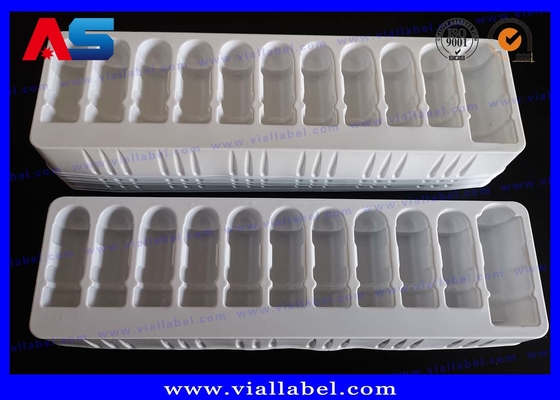 Cheap White PET Plastic Tray Blisters Of 2ml Vial And 10ml Bottle