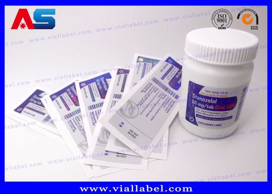 PP PET Plastic Adhesive Pill Bottle Sticker Custom Drukowanie etykiet na butelki