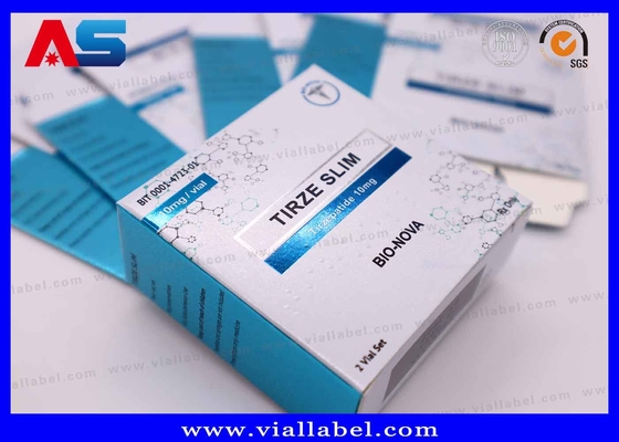 UV Matowe Metaliczne Kolory Farmaceutyczne Etykiety Pudełek Papierowych Tirzepatide Tace Na 2 Butelki 2ml